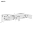 thumbnail image 5 of Modern TV Stand with 5 Champagne legs - Durable, stylish, spacious, versatile storage TVS up to 77" (White), 5 of 5