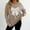 Khaki, variant on SDNall Women's Fashion Long Sleeve Round Neck Pullover Sweater with Printing