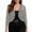 A Gray, variant on Women Chiffon Short Sleeve Open Front Cropped Casual Dress Cover Up Bolero Shrug B Silver 2XL