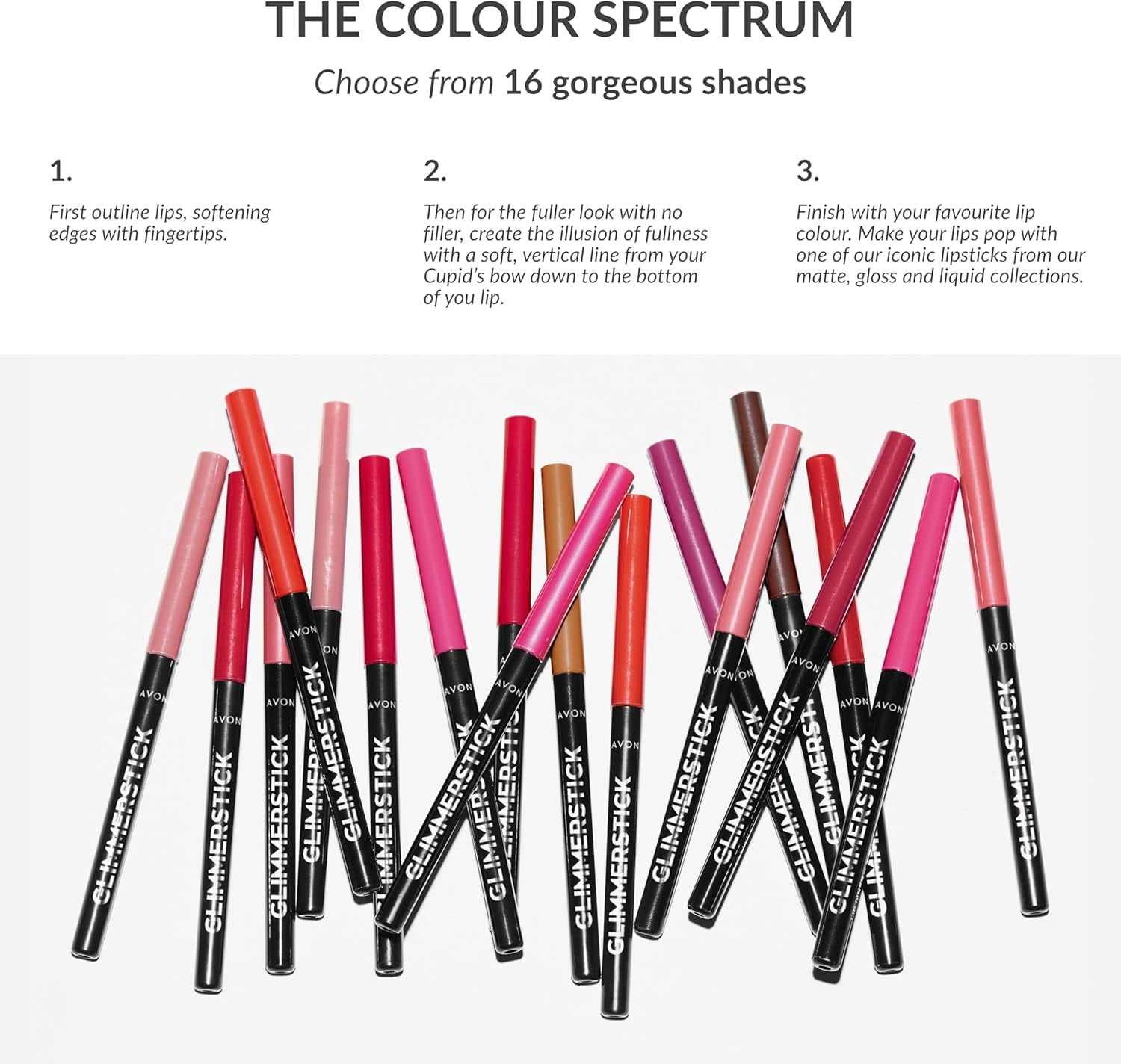 Avon Glimmersticks Retractable Lip Liner / NUDE / SET OF 4