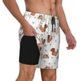thumbnail image 2 of Balery Rabbit And Squirrel Mens Swim Trunks Swim Shorts for Men Quick Dry Inseam Beach Shorts with Compression Liner Pocket-, 2 of 9