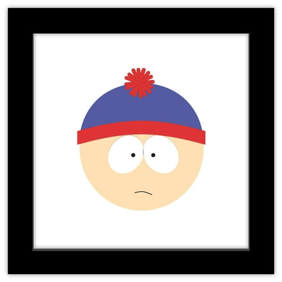 Gallery Pops South Park - Stan Head Wall Art, Black Framed Version, 12" x 12"