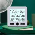 thumbnail image 2 of Weather Station Indoor/Outdoor Wireless Sensors Digital Thermometer Hygrometer LED LCD Display Thermometer(White), 2 of 5