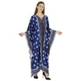 thumbnail image 2 of Moomaya Printed Rayon Turkish Maxi Kaftan For Women Beachwear Bikini Cover Up Resort Dress, 2 of 7