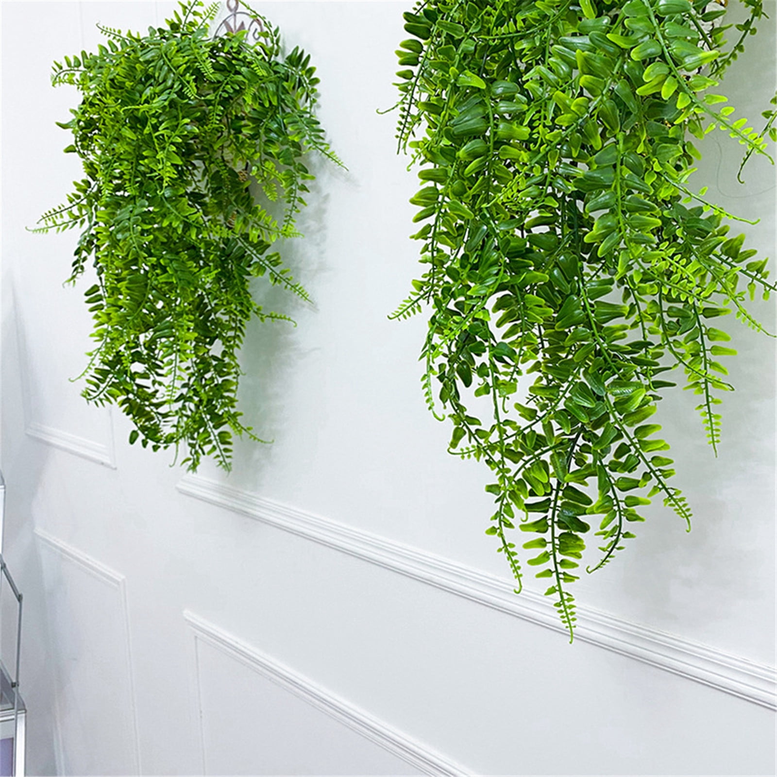 Artificial Boston Ferns, 2025 Fake Fern Artificial Hanging Ferns Outdoor Faux Hanging Greenery Plant Indoor UV Resistant Plastic Plants for Wall, Wedding Party, Holiday Decor,