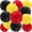 Black Red Yellow, variant on Tissue Paper Pom Poms Yellow Orange and Red 12 Inch 12 Pack Party Decoration