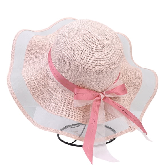 Afdoent Women's Summer Sun Hats Wide Brim Beach Hat For Outdoor Travel Vacation Gardening Casual Wear With Adjustable Drawstring And Lace Classic