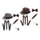 thumbnail image 5 of 2 Juegos de Disfraces de Charleston Disfraz de Carnaval de Los años 20 Disfraz de Hombre con Sombrero Fedora - Gris + Café Sunnimix Trajes De Cosplay Para Hombres, 5 of 5