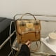 thumbnail image 2 of Mochila a cuadros para mujer, otoño 2025, nueva moda, de lana, de mano, para estudiantes coreanos, mochila de viaje ligera, 2 of 5