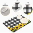 thumbnail image 4 of SKYSONIC Sunflower Dish Drying Mat Buffalo Plaid Drying Mat 16 x 18 Dish Mat Dish Drainer Pad Kitchen Drying Pad for Kitchen Counter, 4 of 6