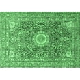 thumbnail image 1 of Ahgly Company Indoor Rectangle Medallion Emerald Green Traditional Area Rugs, 6' x 9', 1 of 4