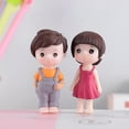 thumbnail image 3 of Joernso 2Pcs/Set Resin Boy Girl Couple Model Figurine DIY Miniature Landscape Accessory, 3 of 6