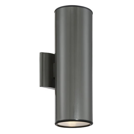 silver outdoor light revel graphite enzo sconce weatherproof finish metal modern