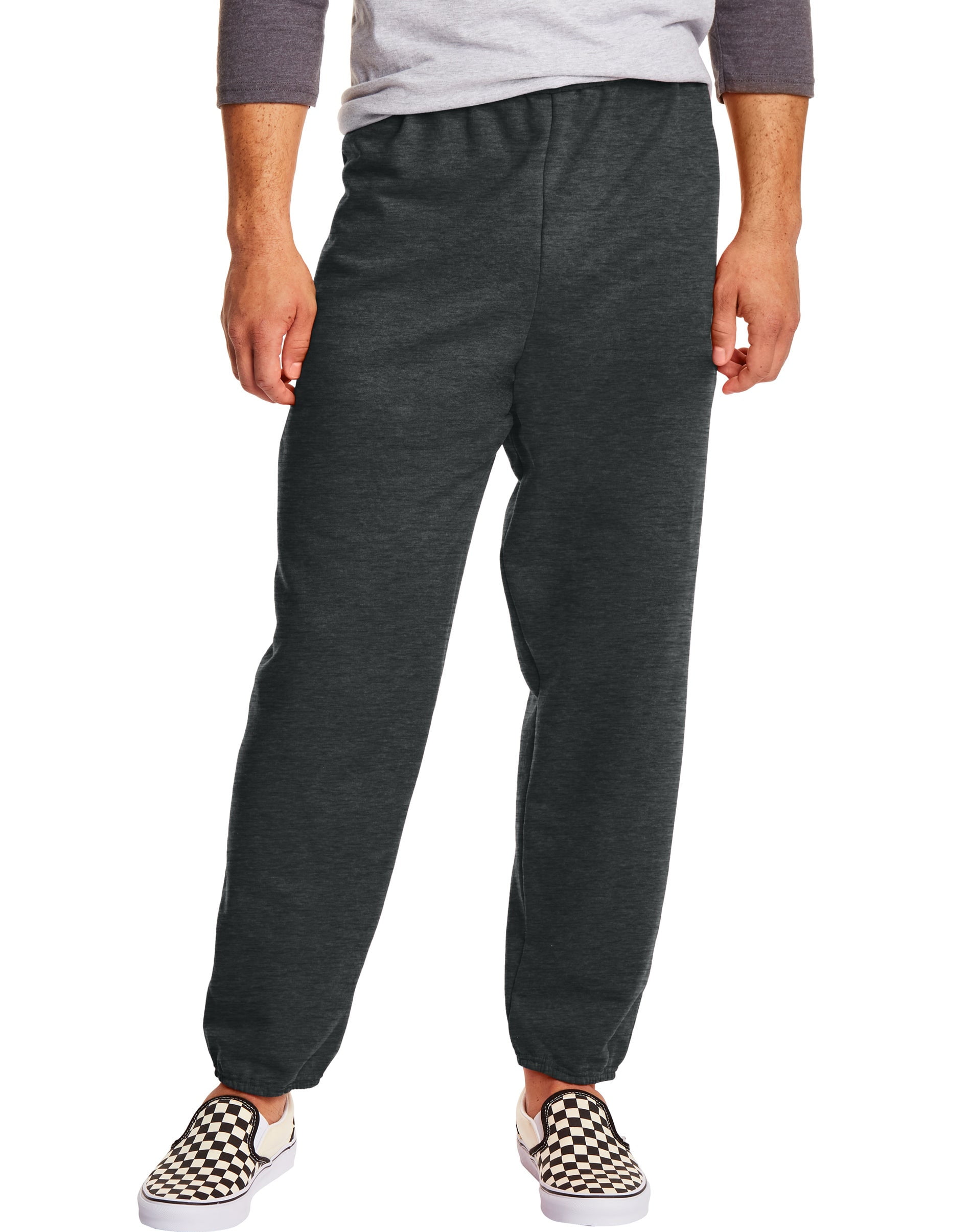 Hanes EcoSmart Fleece Men's Sweatpants Value Pack (2-pack) Charcoal ...