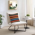 thumbnail image 3 of Mexican Colorful Outdoor Pillow Covers Set of 2 Striped Horizontal Lines Geometric Texture Waterproof Throw Pillow Case Decorative Square Cushion Cover for Patio Couch Garden Balcony, 20"x20", 3 of 9