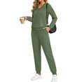 thumbnail image 5 of Fantaslook Two Piece Sets for Women Fall Outfits Fashion Lounge Sets V Neck Tops and Jogger Pants Tracksuit Vacation Travel Outfits, 5 of 10