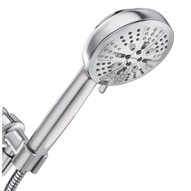 Cabezal de ducha de mano desmontable de 7 funciones Moen Hydro Energetix cromado, 200H0