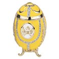 thumbnail image 1 of Russian Imperial Eagle Faberge-Style Enameled Eggs Collection : Lemon Yellow, 1 of 1