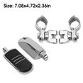 thumbnail image 4 of Moto de aluminio Pedal Soporte Montaje Portátil Brillante Profesional 32 mm Antideslizante Reemplazo Reemplazo de Piezas de actualización Suministros Silver 1 Par Vogacara VI002332-02, 4 of 7