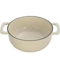thumbnail image 3 of 6 quart cast iron dutch oven pot with lid,enameled cast iron dutch oven,featuring pot lid and heat-resistant double handles, perfect for baking, grilling, stewing, and cooking. white., 3 of 11