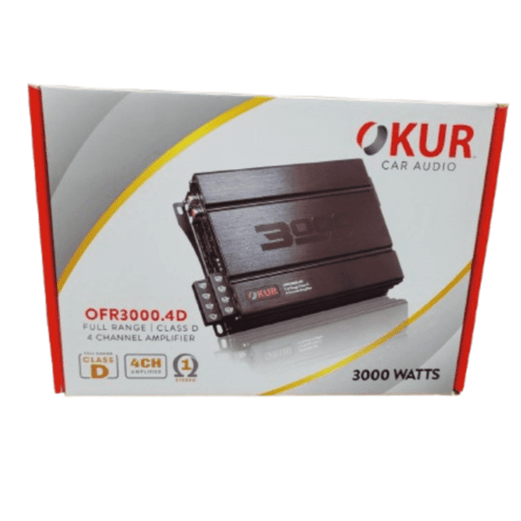 OKUR OFR3000.4D 4-Channel 3000 Watts Full-Range Class-D Car Audio Amplifier