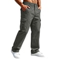 thumbnail image 4 of Cargo Pants Men Ripstop Hiking Breathable Multi Pocket Trousers Relaxed Fit Outdoor Utility Pants for Fishing Construction, 4 of 9