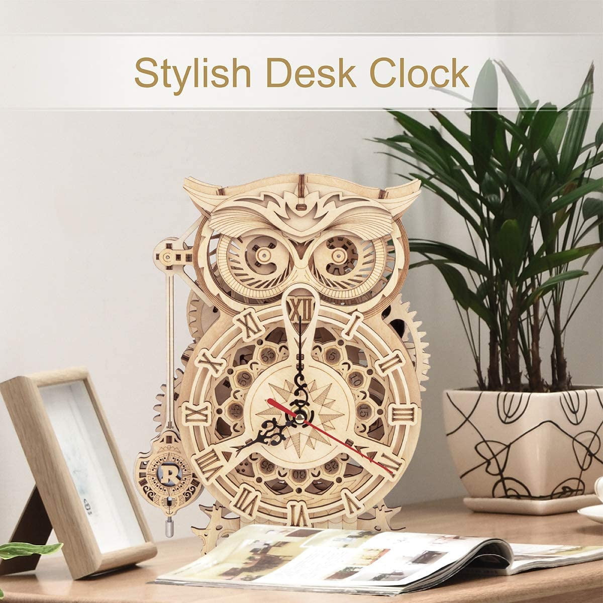 ROKR Owl Clock Maquette Bois, Puzzle 3D Bois