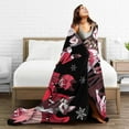 thumbnail image 5 of Hazbin Song Dance Hotel Throw Blanket Fleece Blanket Warm Sofa Blankets Twin Size Blankets for All Season Stylish Blankets for Car Breathable Outdoor Blankets for Camping 40x50", Black, 5 of 6