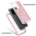 thumbnail image 4 of For Samsung Galaxy S20 Ultra Case, Full-Body with Front PC Frame Shockproof Protective Bumper Cover, Support Wireless Charging, Impact Resist Durable Phone Case (Pink Glitter), 4 of 5