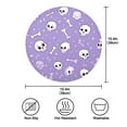 thumbnail image 3 of 15.4" Round Placemat Set of 1 Polyester Fabric Place Mats Non-Slip Dining Kitchen Table Mats for Kitchen Party Decor Cute Skulls and Bones, 3 of 5