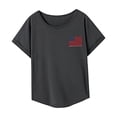 thumbnail image 4 of Camiseta para mujer de verano simple recuerdo de moda cuello redondo camiseta para viaje de trabajo camping XL, 4 of 7