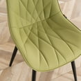 thumbnail image 2 of YOUNIKE Dining Chairs Set of 2, Faux Leather Upholstered Kitchen Chairs, Armless Side Chairs with Ergonomic Backrest, Mid Century Modern Dining Chairs,Avocado Green, 2 of 14