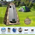 thumbnail image 3 of HeiPen Portable Camping Shower Kit with 6000mAh Battery, LED Display, 6-Mode Sprayer, 6.6 Gal Bucket & - Privacy Tent for Outdoor Hiking RV, 3 of 6