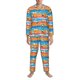 thumbnail image 3 of Fotbe Shark On Line Pijama de Hombre con Estampado de Manga Larga, Conjunto de 2 Piezas, Ropa de Dormir Suave y Cómoda con Bolsillos-Medium, 3 of 7