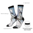 thumbnail image 4 of Daiia Horses Running Through The Water Print Crew Socks – Soft Breathable Long Socks for Men & Women, Moisture-Wicking & Comfortable Daily Wear Socks, One-Size Fits Most (US 5-11), 4 of 6