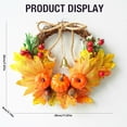 thumbnail image 3 of Halloween Fall Wreaths for Front Door - Maple Leaves Pumpkins - Fall Wreaths Artificial Wreath Decorations for Indoor Outdoor Thanksgiving Halloween Fall Decorations for Home, 3 of 8