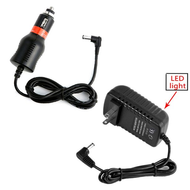 DC Car Charger +AC Power Adapter Cord For Insignia NSPDVD10 Portable