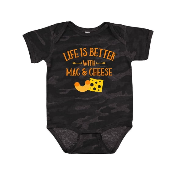 Inktastic Life's Better Mac & Cheese Boys or Girls Baby Bodysuit