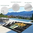 thumbnail image 4 of Fsddascl Sunflower Vintage Outdoor Rug for Patio/Deck/Porch, Non-Slip Large Area Rug 4 x 6 Ft, Farmhouse Floral Black Checkered Indoor Outdoor Rugs Washable Area Rugs, Reversible Camping Rug Carpet, 4 of 5