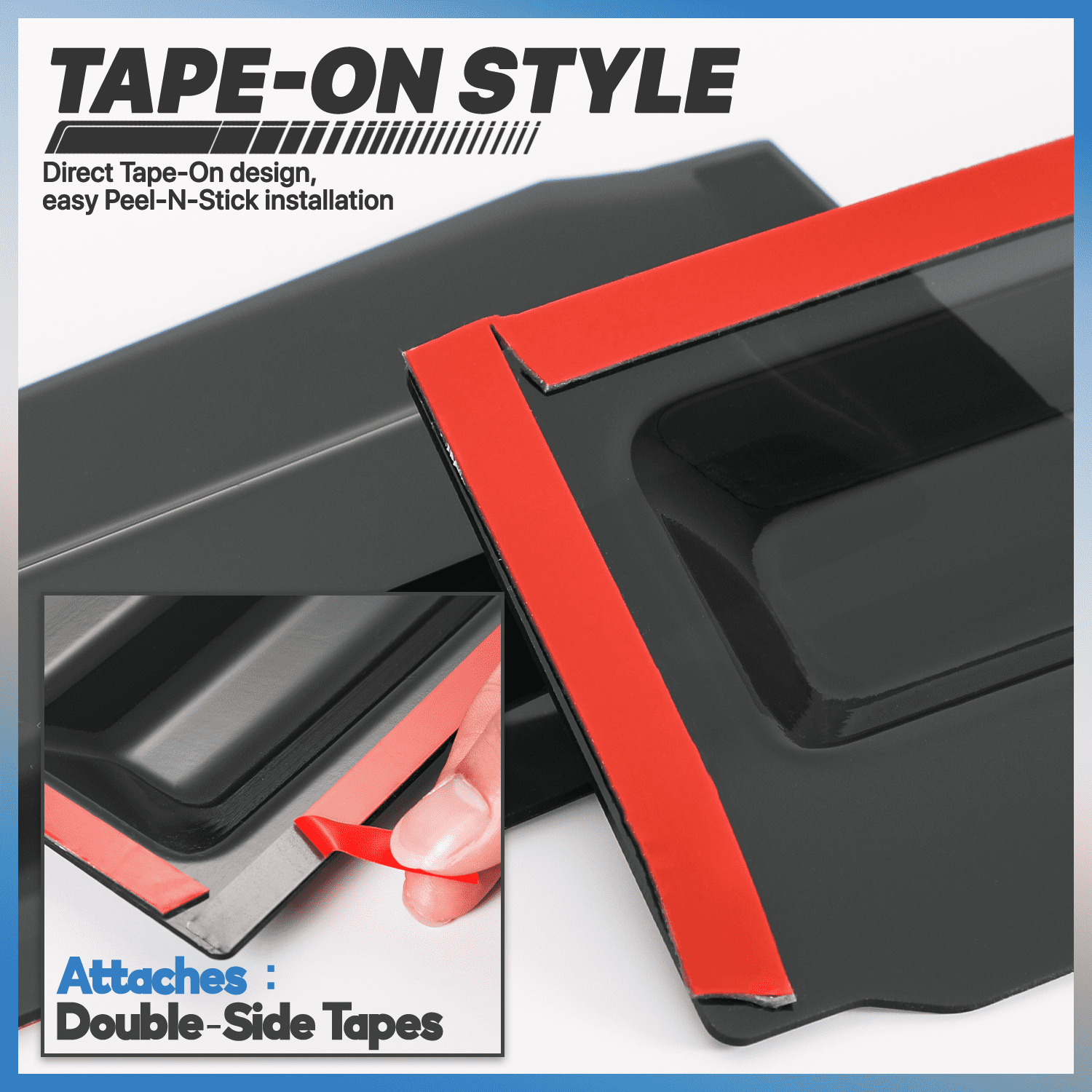 M-AUTO 4Pcs Tape-On Window Visor Shade Somke Vent Wind Rain Deflector for 2001-2012 Ford Escape