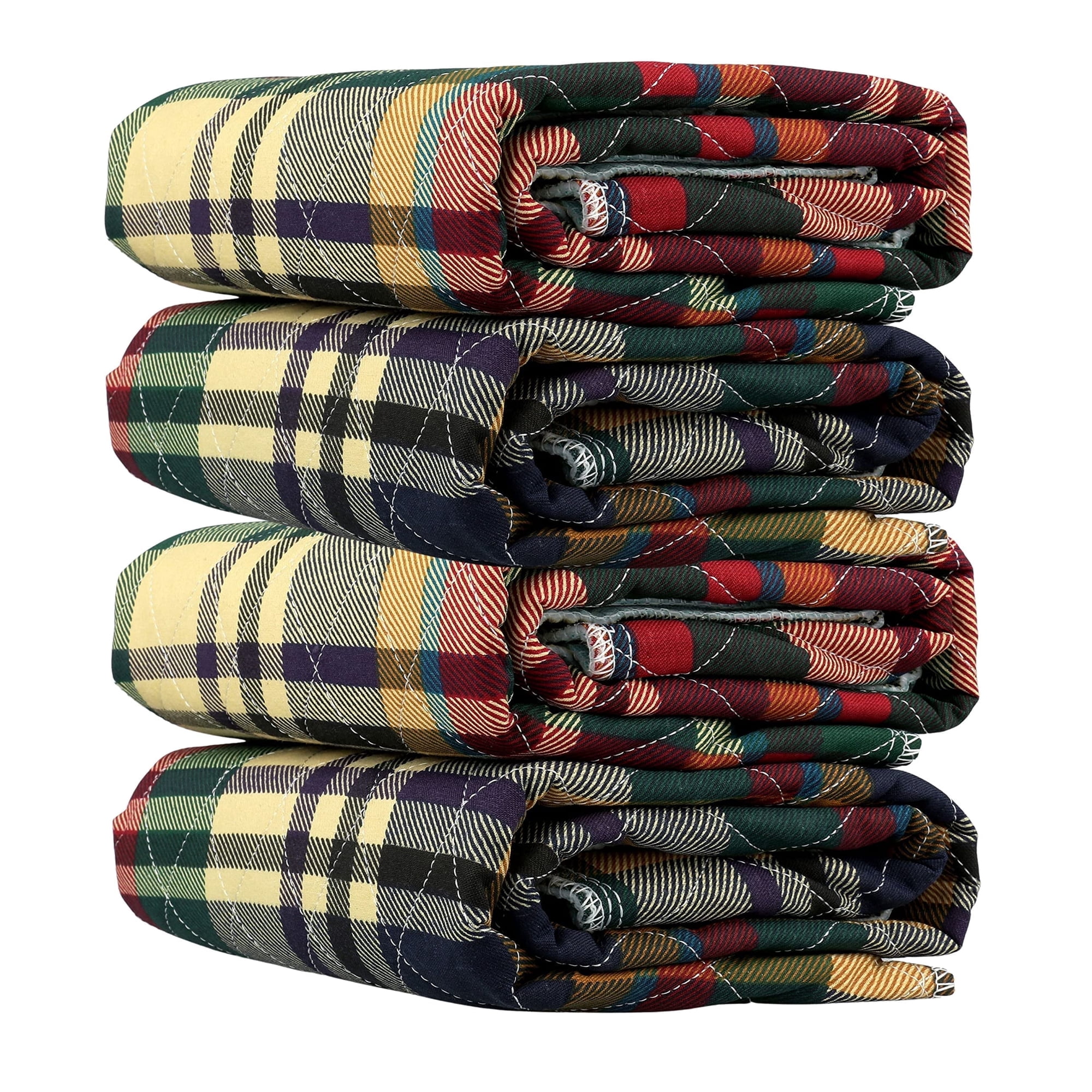 Heavy Duty Stain Masking Large 34" x 36" Reusable Washable Plaid Underpads for Incontinence Bed Protection Potty Training 34"W x 36"L Pack of 4