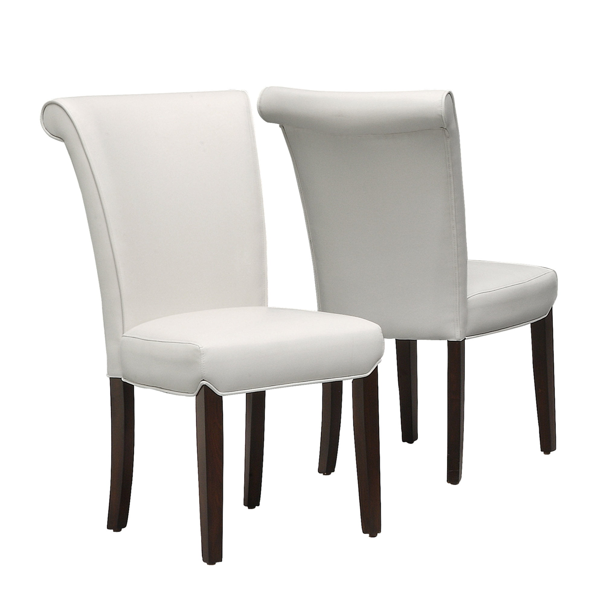 DINING CHAIR - 2PCS / 39"H / TAUPE LEATHER-LOOK-Color:Taupe - Walmart