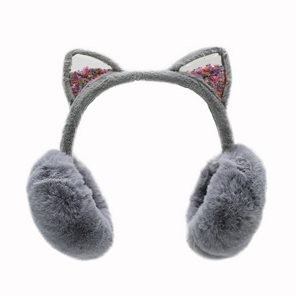 Fluffy Ear Muff Women Plush Foldable Earmuffs Kids Winter Earmuffs Girls Boys Cold Weather Ear Warmer