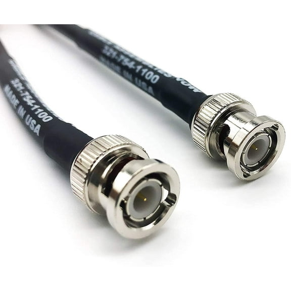 Times Microwave LMR-240/LMR240 Ultra Flex Coaxial Cable 50ft - BNC Male to BNC Male - 4Ghz 50 Ohm Antenna Cable by Cable Assemblies Now, black