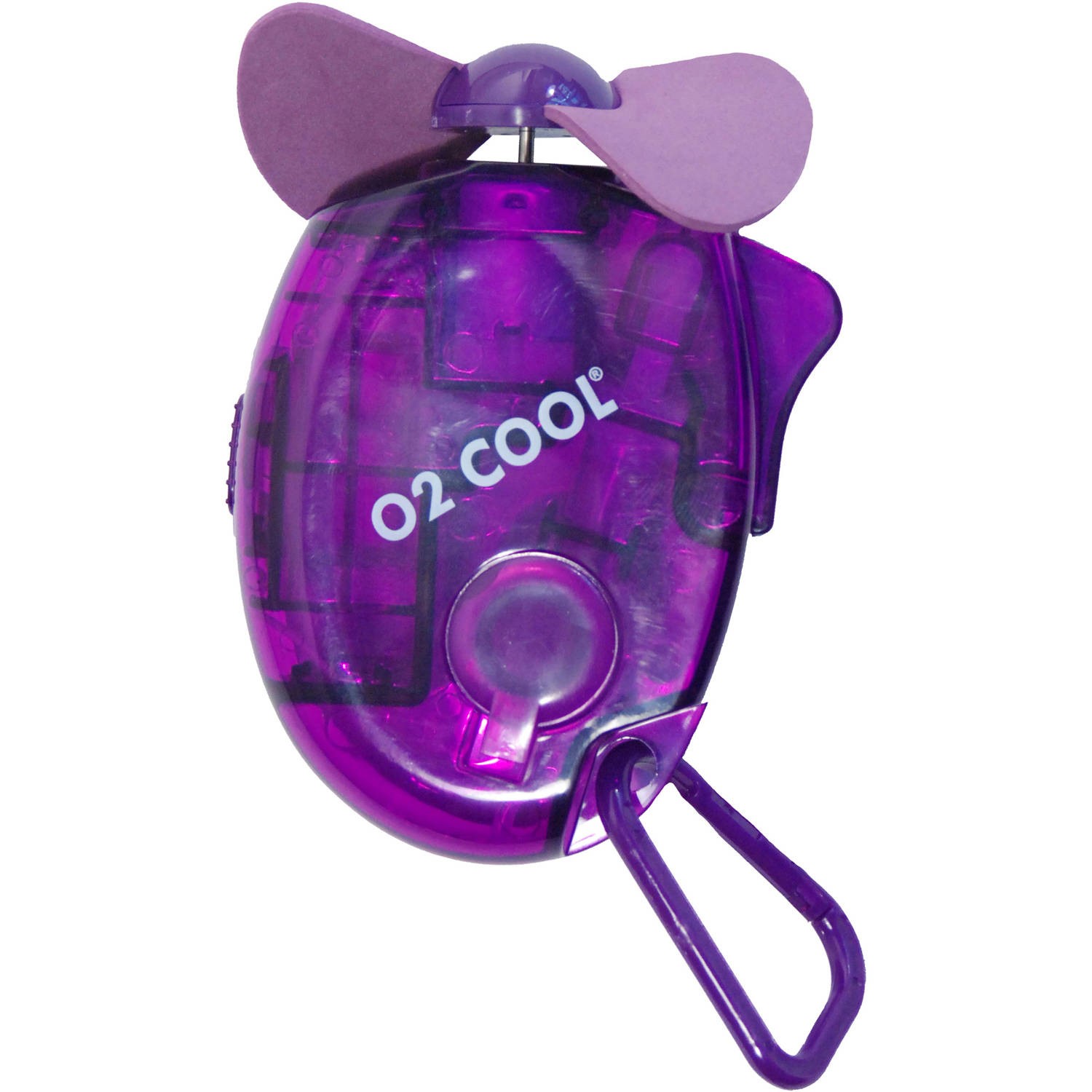 O2COOL Carabiner Keychain Personal Water Misting Fan, Purple Walmart