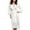 White, variant on Dengjunhu Silk Robes for Women Long Bridesmaid Wedding Party Satin Robes Sleepwear with Waist Belt