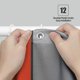 thumbnail image 2 of Mid Century Modern Shower Curtain Red Bathroom Accessories Black And Gray Shower Curtain Set With 12 Hooks 72x, 2 of 3