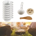 thumbnail image 3 of Cuenco portátil para acampar Baoblaze Utensilios de cocina Cuenco de anidación al aire libre Blanco 11 Piezas, 3 of 8