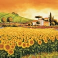 thumbnail image 2 of Leblanc, Richard 20x20 Gold Ornate Wood Framed with Double Matting Museum Art Print Titled - Valley of Sunflowers, 2 of 4