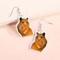 thumbnail image 1 of 1pair Cute Mouse Hamster Yeah Animal Dangle Earrings For Men, Party Birthday Gift, 1 of 5